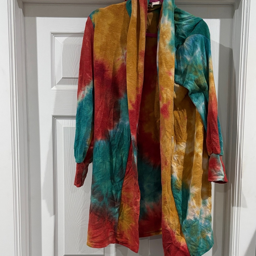Colorful Tie-Dye Women's Cardigan